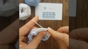 Двухсторонний двухцветный плед крючком. Схема