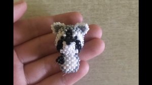 Амигуруми енот из бисера