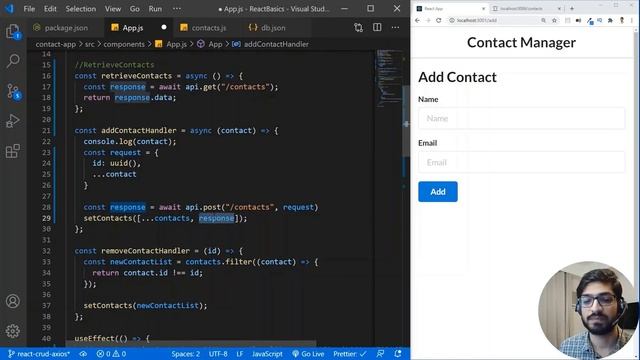 React Axios CRUD with JSON SERVER | ReactJS Axios REST API | React Tutorials for Beginners смотреть онлайн