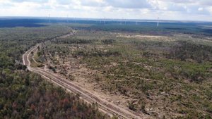 ГСВГ- полигон Ютербог северная часть близ деревни Pechule с дрона. Polygon Jüterbog z dronu.