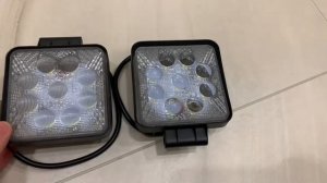 Фара светодиодная с линзой OFF-ROAD led квадратная 12/24 вольт 27w ближнего света KS-WSQ009F-LENS