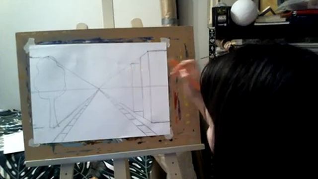 Рисуем перспективу с детьми, 1 часть смотреть онлайн