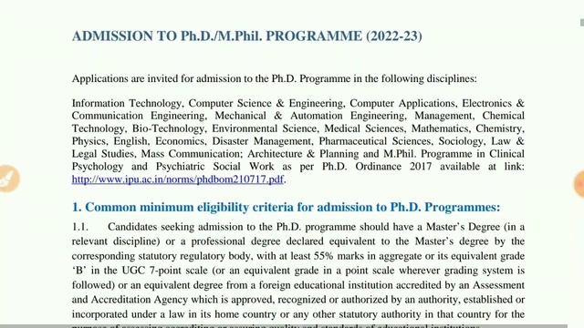 PhD Admission 2022 | Government University in Delhi | GGSIPU | Last date extended