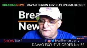 DAVAO BREAKING NEWS | DAVAO REGION COVID19 SPECIAL REPORT | EXECUTIVE ORDER 62 OF 2020 SERIES