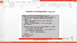 Oracle developer g11  31  Creating Packages