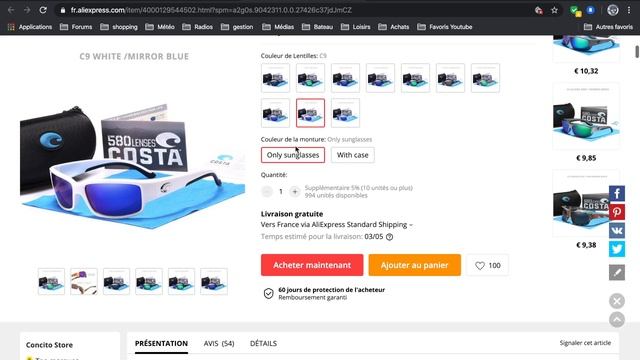 SUNGLASSES Lunettes Costa del Mar By AliExpress смотреть онлайн