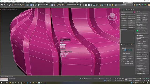 Редактирование сетки объектов (Editable Poly) в 3ds max смотреть онлайн