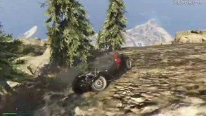 GTA 5 Машина упала с горы чирилиард