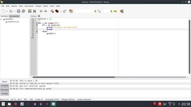 Expressão Break em Python3 10 смотреть онлайн