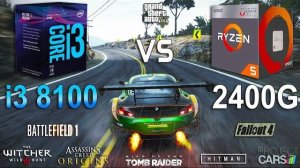 Ryzen 5 2400G vs i3 8100 Test in 8 Games