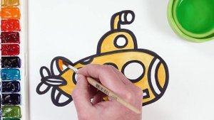 Рисуем и раскашиваем подводную лодку !\\ Рисование для мальчиков! Давайте рисовать вместе!
