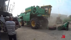 Пуск молотилки комбайна ДОН-1500Б, без наклонной камеры.
