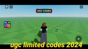 ALL NEW *UGC LIMITED ROBLOX CODES IN 2024 - CODES FOR ROBLOX UGC LIMITED - UGC LIMITED CODES