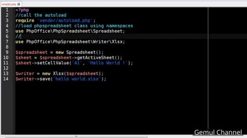 PHPSpreadsheet installation and basic usage | Make an Excel File in PHP | PHPSpreadsheet Tutorial #