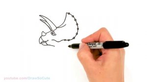 How to Draw a Triceratops Dinosaur Easy