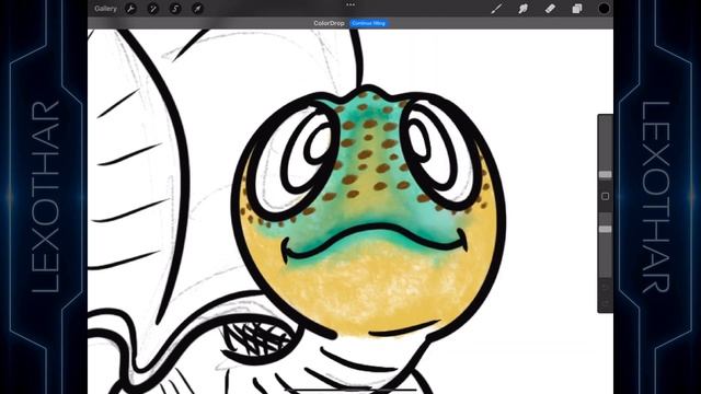 Turtle in a Snail Shell | Procreate смотреть онлайн