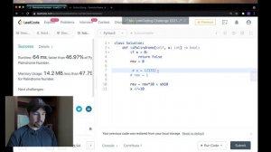 LeetCode Live Problem Solution and Explanation - Palindrome Number [Python]