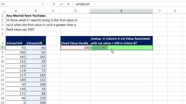 Excel - Dueling Excel - Find First Over 100 Duel 150 - Episode 1855