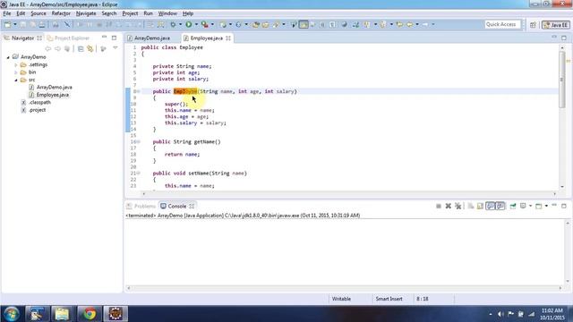 How to add User Defined Object to an Array? | Java Array (User Defined Object) | Java Tutorial