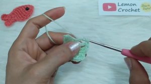 How to Crochet a Little Fish | Super Easy Crochet Tutorial for Beginners | Lemon Crochet?