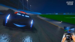 Crazy Cars 3 - Speedway Daytona Night Race Cruz Ramirez VS Next Gen Jackson Storm & Friends McQueen