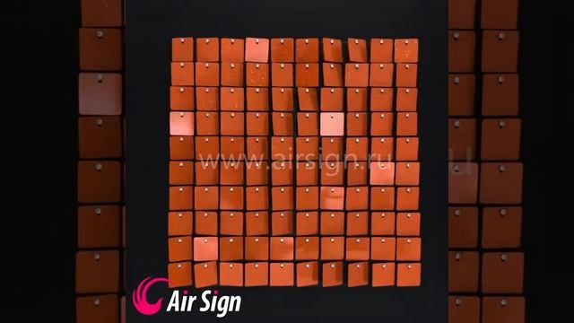 PS-28 Оранжевый с голографией. Панель с пайетками Air Sign. смотреть онлайн