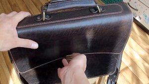 Кожаный портфель Нарва. Изделия из кожи в подарок мужчине. Кожаные изделия для документов.
