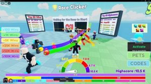 ? НОВЫЙ СКРИПТ на АВТО-ФАРМ ПОБЕД Race Clicker в Roblox! | 1.000 ПОБЕД ЗА 2 МИНУТЫ? ?