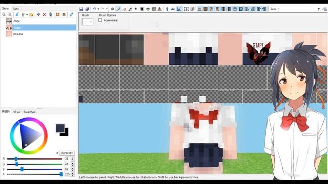 Minecraft Anime Skin #10【Mitsuha Miyamizu - your name】 смотреть онлайн