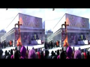 Масленица. Сжигают чучело.