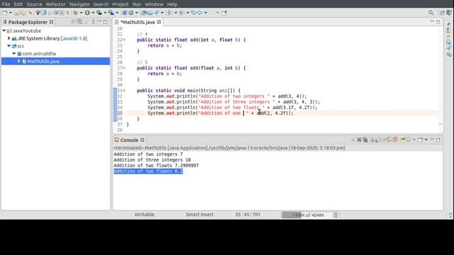 Polymorphism | Java | Method Overloading