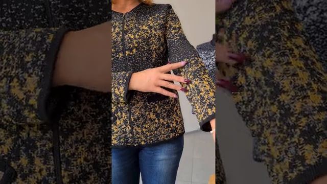 Жакет Д 2299 - Цвет: черно - горчичный смотреть онлайн