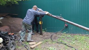 Лёгкий гидравлический сваекрут на сваи 108 мм