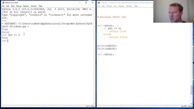 Python Basics Boolean Shortcut