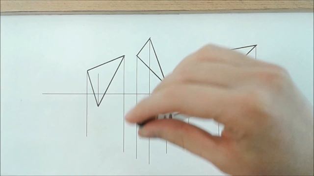 Осевая симметрия, как начертить треугольники симметрично