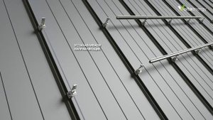 Монтаж солнечных панелей на фальцевую кровлю