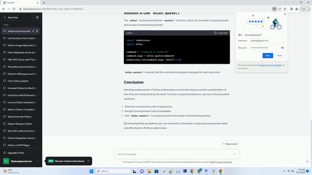 Python subprocess issue with ampersands