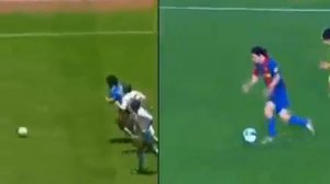 Повтор гола Марадоны Месси)