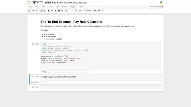 End-To-End Example: Variables and Types