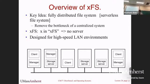 UMass CS677 (Spring'23) - Lecture 24 - Distributed file systems II: xFS, Coda, HDFS, GFS смотреть онлайн