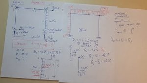 Построение эпюры поперечных сил в рамах / строительная механика
