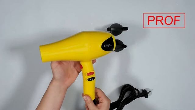 Фен профессиональный с насадками Mark Shmidt 8828, желтый смотреть онлайн