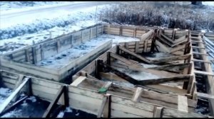 Завершили строительство ленточного фундамента 8х11 метров .