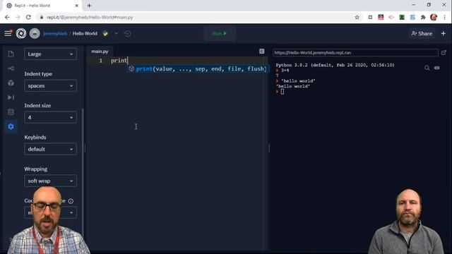 Writing the First Hello World program in Python смотреть онлайн