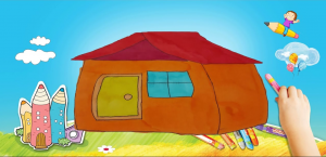 Как нарисовать красивый домик для детей. Рисуй со мной. Развивающие видео для детей