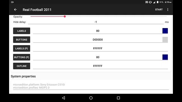 Real Football 2011 (settings in J2ME Loader) - Java Games. смотреть онлайн