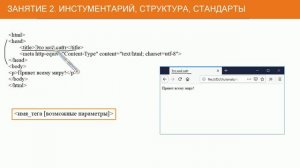 HTML с нуля_ урок 2 - инструментарий, структура документа, стандарты (720p)