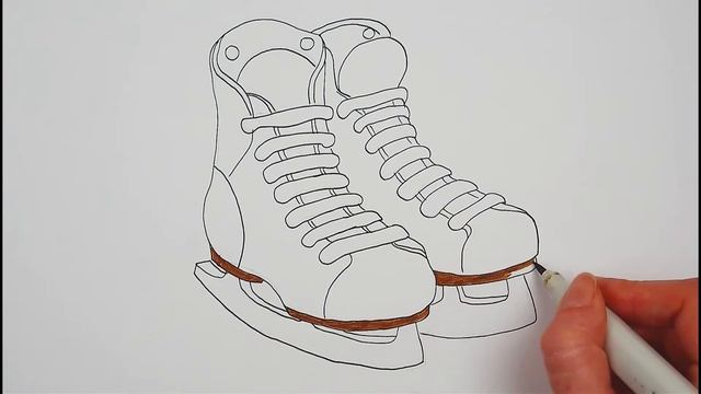 Как нарисовать Коньки. Рисунки для детей смотреть онлайн