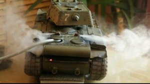 дым танк КВ 1 масштаб 1:16 проба дымогенератора