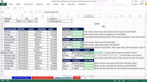 Office 2013 Class #37  Excel Basics 19  SUMIFS, COUNTIFS  Add & Count with Criteria Conditions